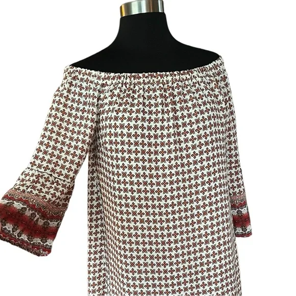 Carolina Belle Montreal retro off shoulder shift dress bell sleeve 2 sma… - Picture 2 of 15